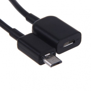 Micro USB verlengkabel 1 meter zwart