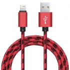 Xinnier nylon Lightning kabel 1 meter rood