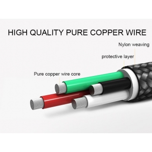 Baseus haakse Lightning naar USB kabel 50 centimeter