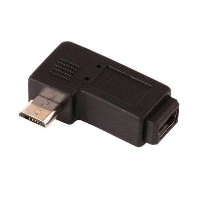 Haakse micro USB naar mini USB adapter rechts
