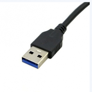 Haakse USB-C 3.1 naar USB 3.0 kabel 1 meter zwart