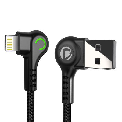 Degion nylon haakse Lightning kabel 1 meter