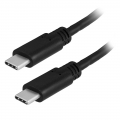 USB-C kabel male-male 1 meter zwart