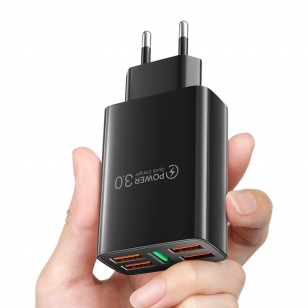 USB adapter met 5 poorten - 48W - QC - zwart